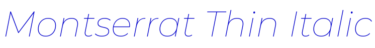 Montserrat Thin Italic font